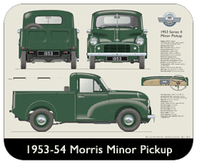 Morris Minor Pickup Series II 1953-54 Place Mat, Small